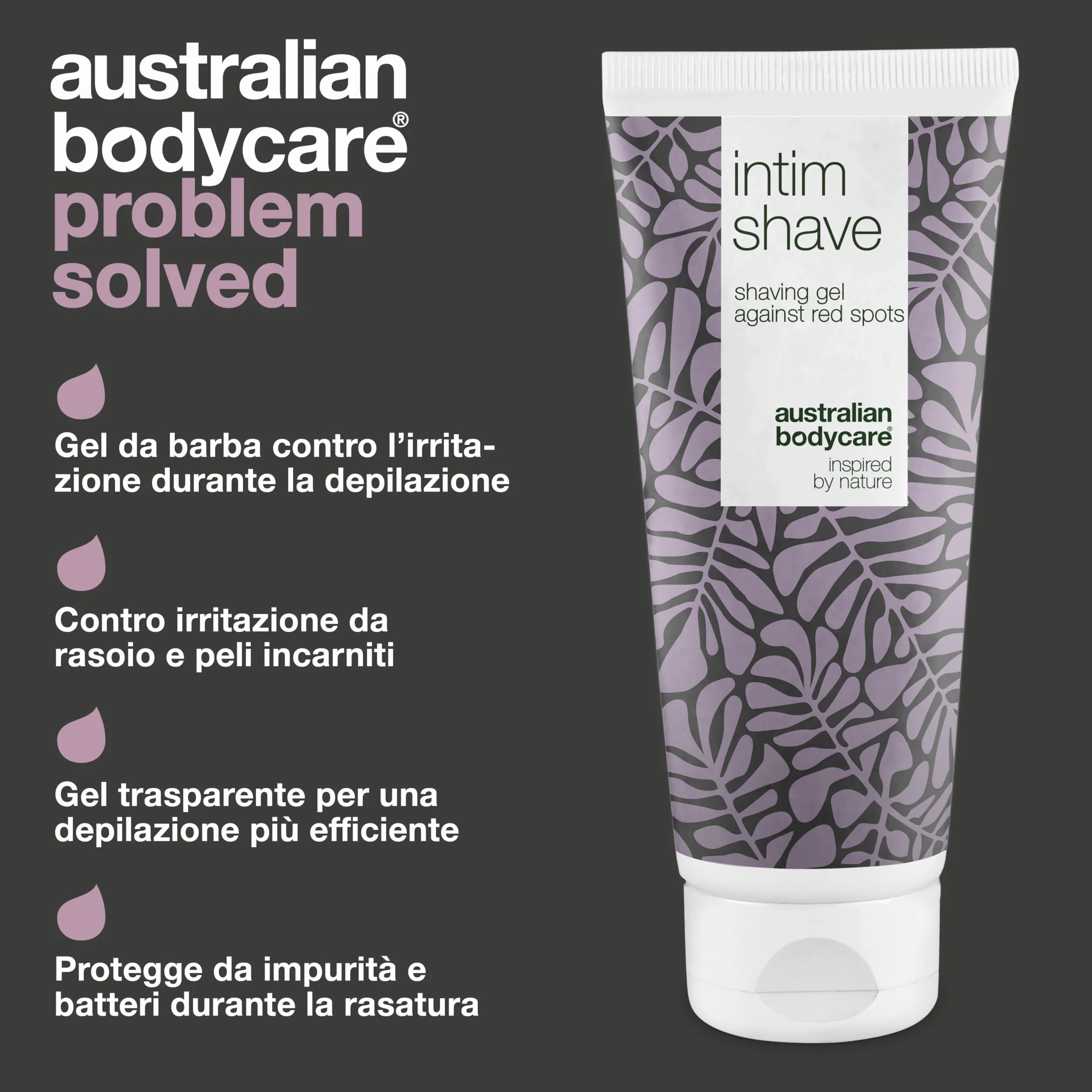 Australian Bodycare Intim Shave 200ml Crema depilazione intima tea tree oil peli incarniti irritazioni rasoio Gel rasatura inguinale bikini