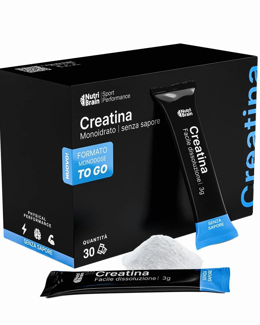 Creatina Monoidrata Pura in Stick 3000 mg | Integratore per Palestra: Forza, Massa Muscolare, Resistenza, Recupero, Energia e Agilità Mentale | Vegana, Senza Glutine, Non OGM | Per Uomo e Donna