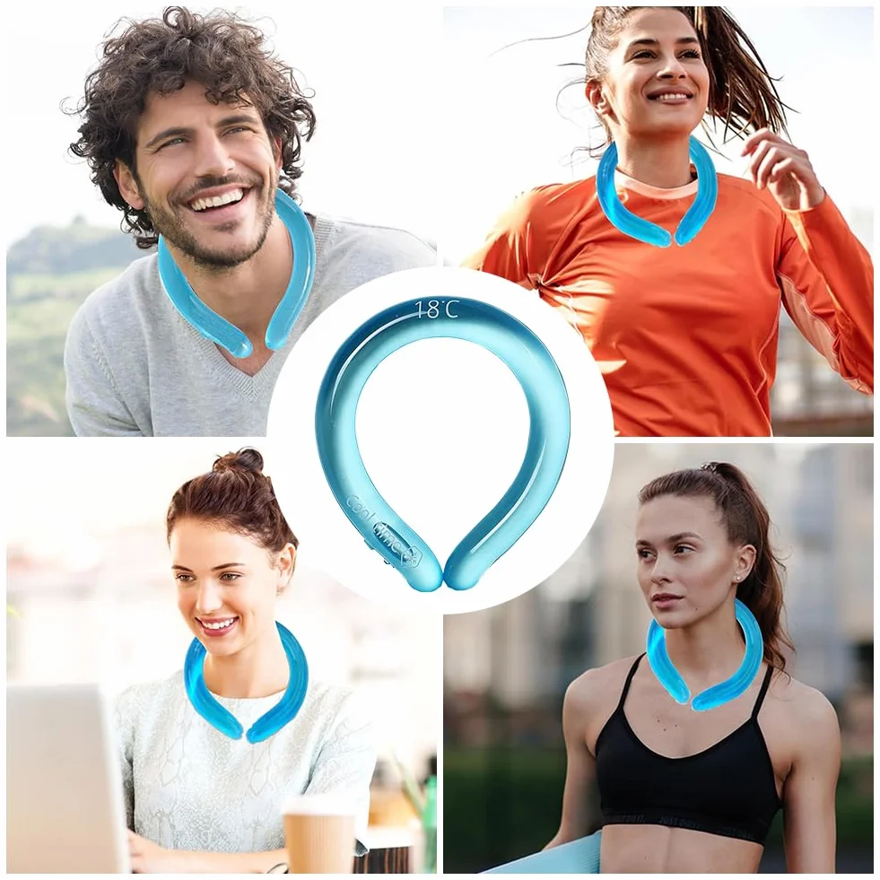 Tubo di Raffreddamento del Collo,Tubo di Ghiaccio del Collo Fisico 18°C Dispositivo di Raffreddamento Collo,Tubo di raffreddamento per Collo,Anello di Raffreddamento del Collo,Reusable Cooling Ring