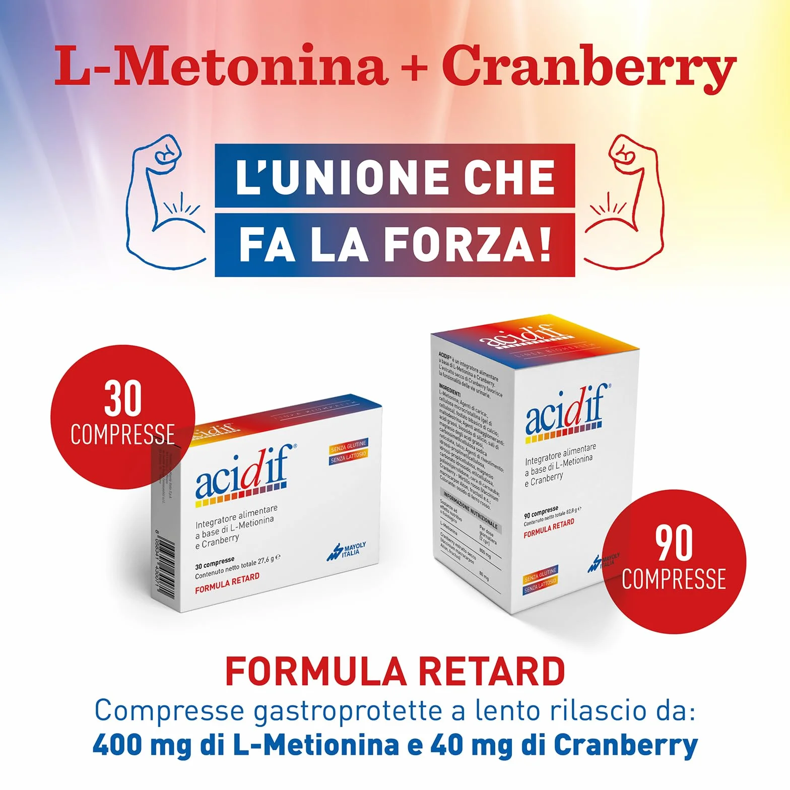 Integratore Alimentare a Base di L-Metionina e Estratto Secco di Cranberry (Mirtillo Rosso) che Favorisce la Funzionalità Urinaria, 90 Compresse in Formula Retard senza Glutine/Lattosio