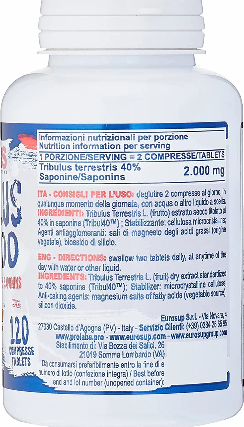 Tribulus Terrestris 1000 mg 240 compresse aumento forza e potenza