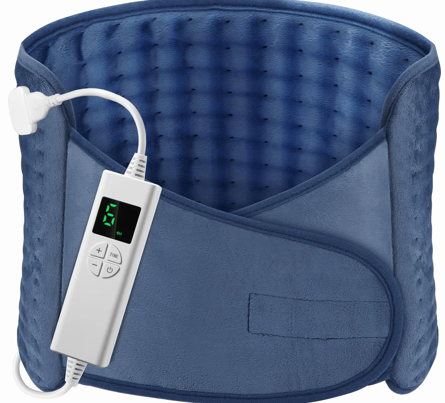 Termoforo Elettrico OneAmg 126x30cm Termoforo Lombare con 6 Livelli di Temperatura e Spegnimento Automatico Riscaldamento Rapido Lavabile Cuscino Termico Elettrico Per Schiena Spalle Addome Blu