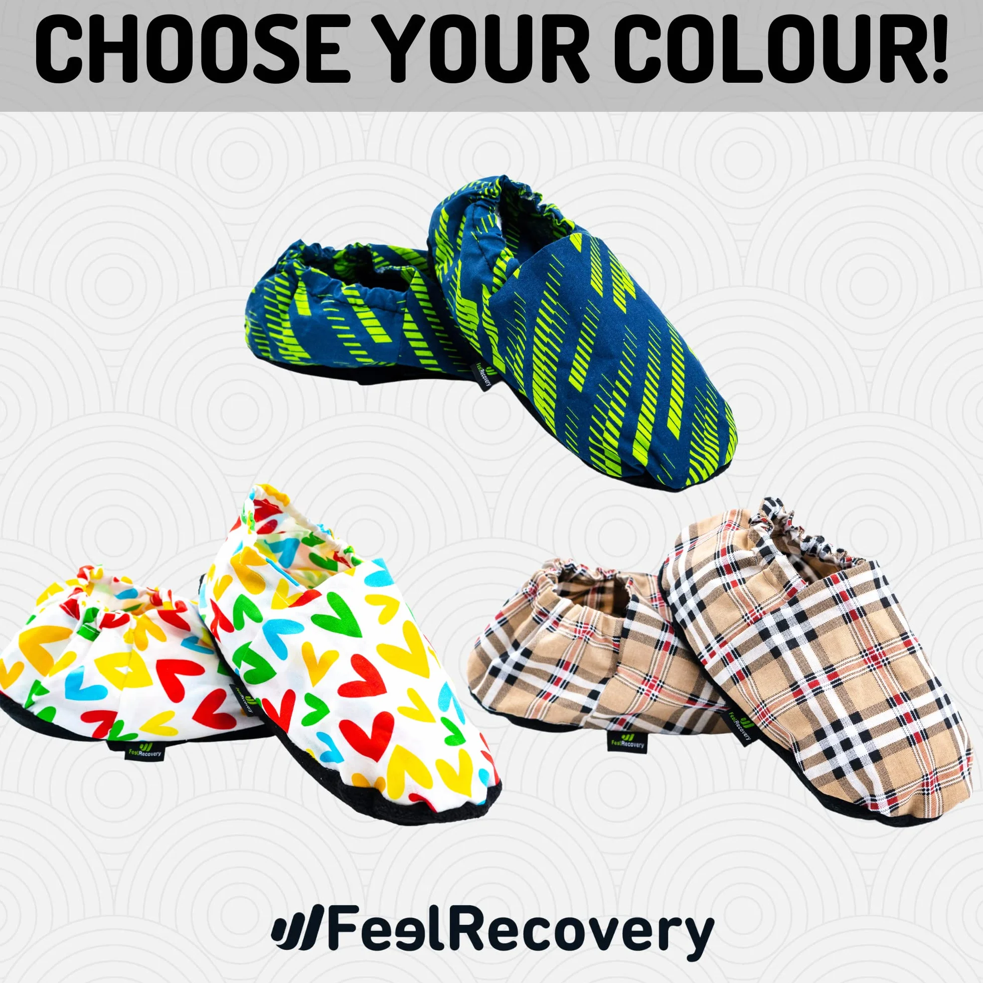 Feel Recovery Pantofole Scaldapiedi Microonde - Ciabatte Riscaldate con Semi - Riscaldanti per Piedi Freddi - Federa Esterna Lavabile in Cotone 100% e Fiori di Lavanda (Oxford, S/M)