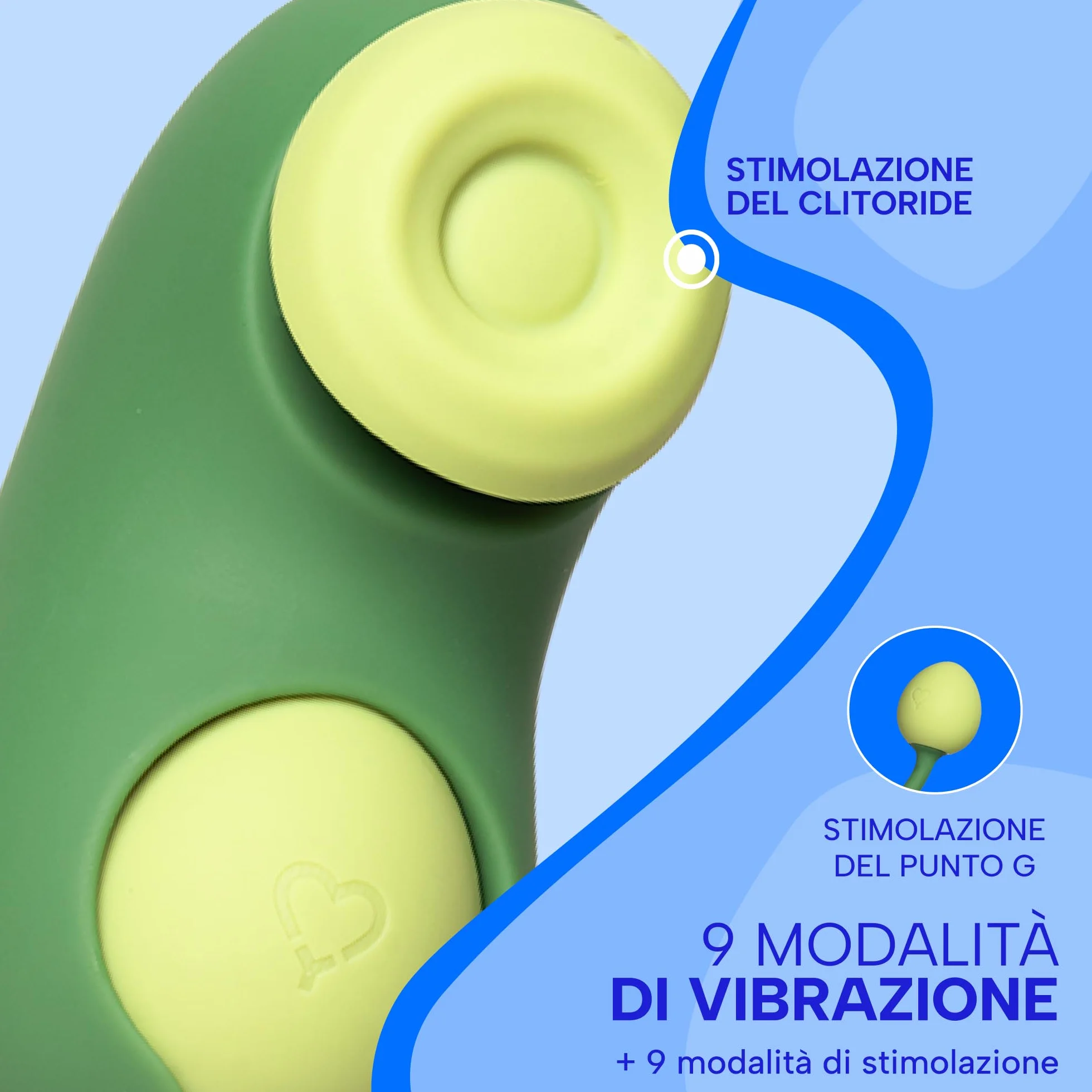 MySecretCase Vibratore per Donna Succhia Clitoride 9+9 Modalità IPX7 Silicone