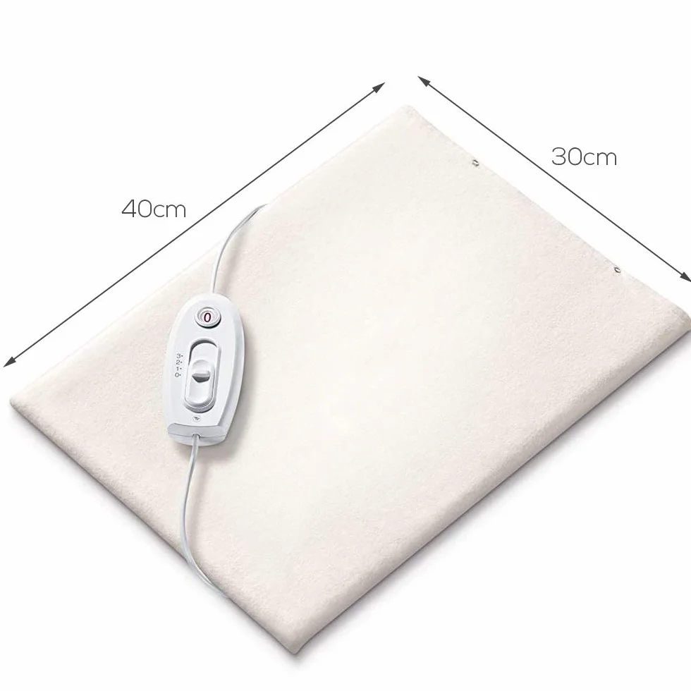 Sanitas SHK 18 Termoforo Elettrico 40x30 cm, 3 Livelli di Temperatura, Spegnimento Automatico, Protezione Surriscaldamento, Fodera in Cotone Lavabile, Certificato Oeko-Tex