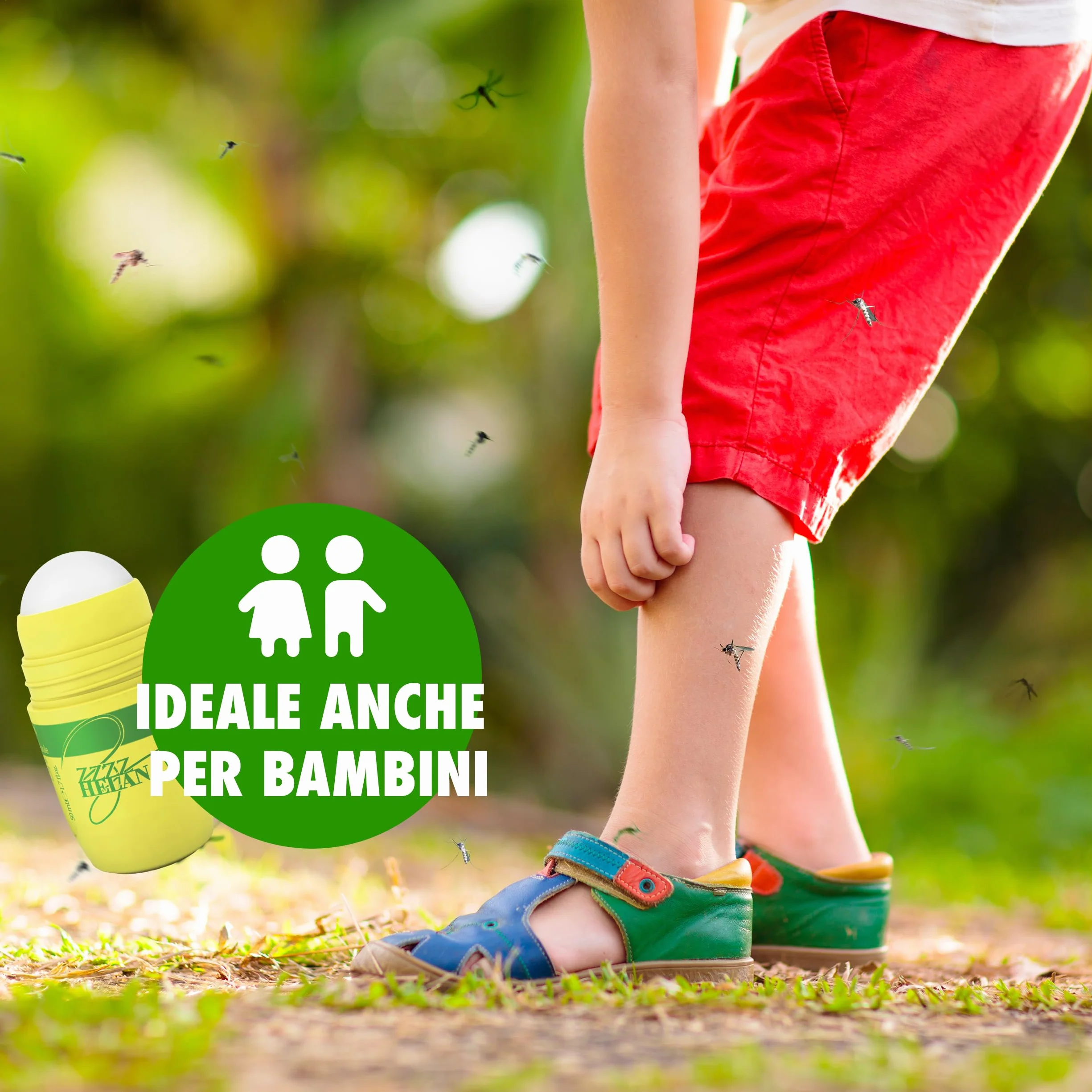 Helan Gel Roll-On Protezione Bambini e Neonati 100 ml - Made in Italy