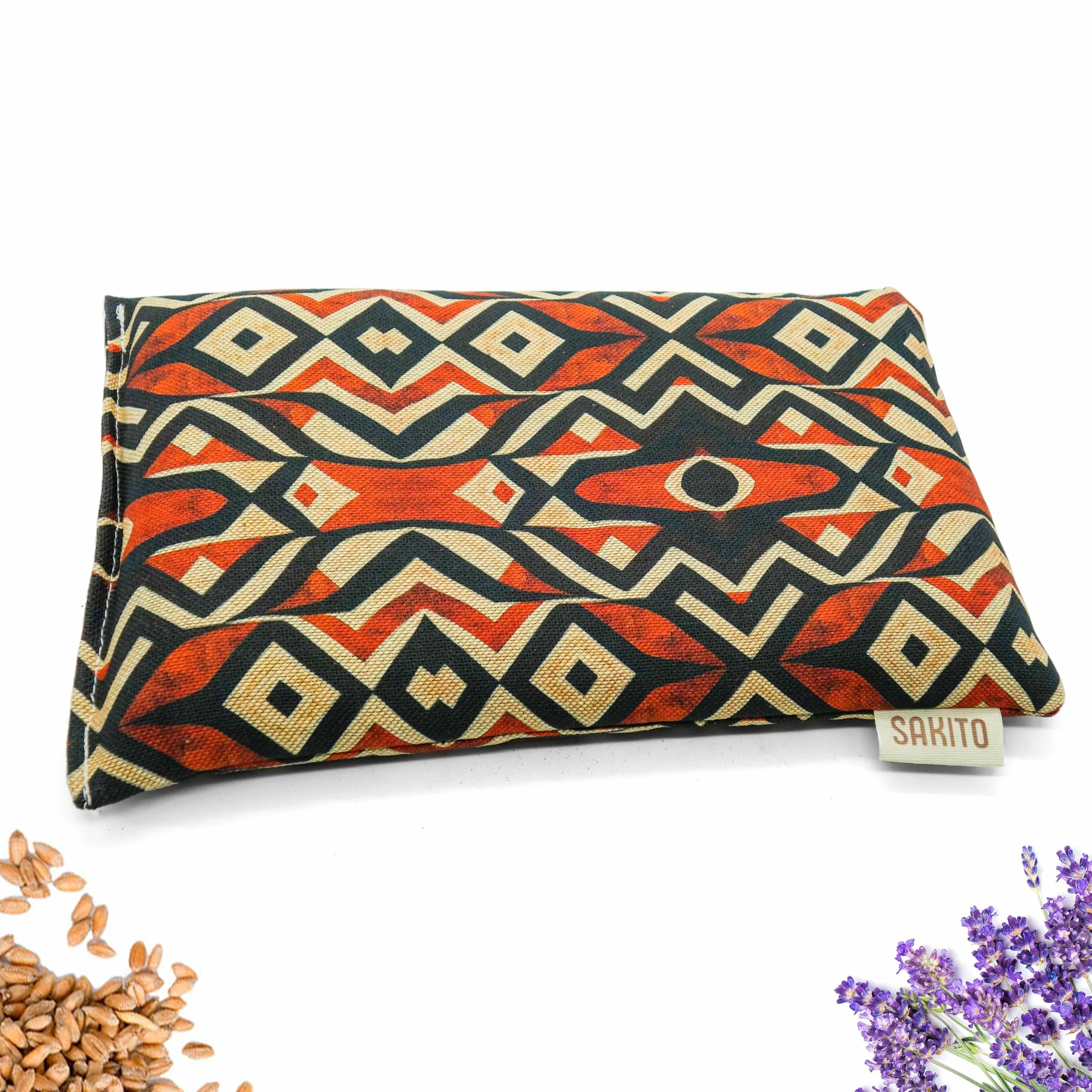 Cuscino Termico Microonde (25x15 cm) - Terapia Naturale per lo Stress e i Dolori Muscolari - Uso Caldo o Freddo - Elevata Ritenzione del Calore - Profumo di Lavanda (Tribal, 25 x 15 cm)