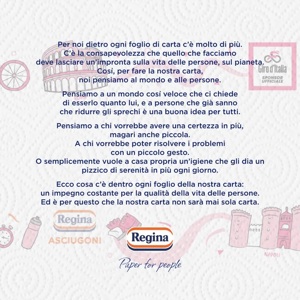 Regina Asciugoni Carta Cucina, 12 Rotoli 2 Veli, Maxi Fogli Assorbenti, FSC