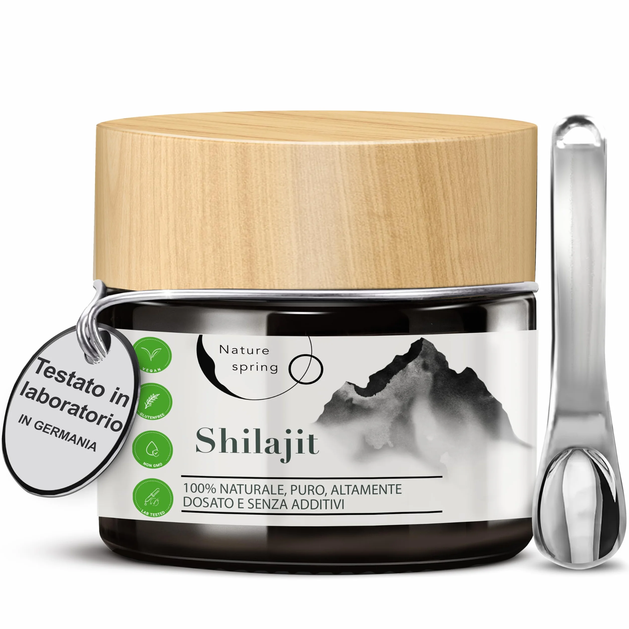 Shilajit Puro Himalayano Originale Mumijo | Premium +2 Mesi | Fonte Himalayana ad Alta Potenza con Acido Fulvico | Acido Umico e Oligoelementi | Per Sostenere il Sistema Immunitario e l'Energia