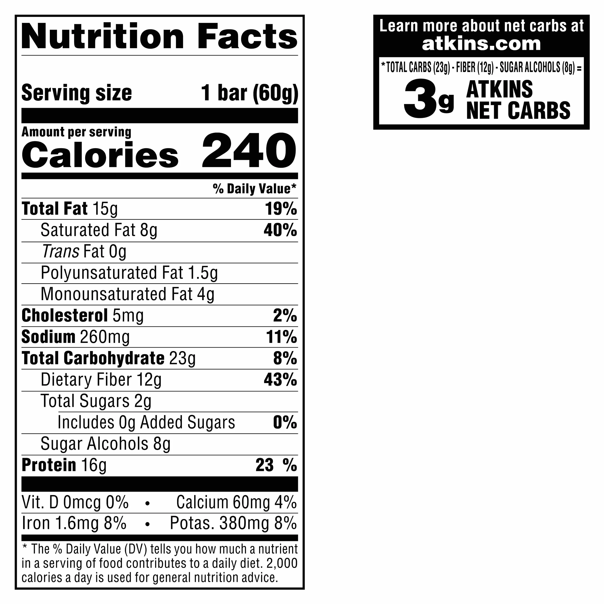 Atkins Advantage Bar Chocolate Peanut Butter 5 Bars