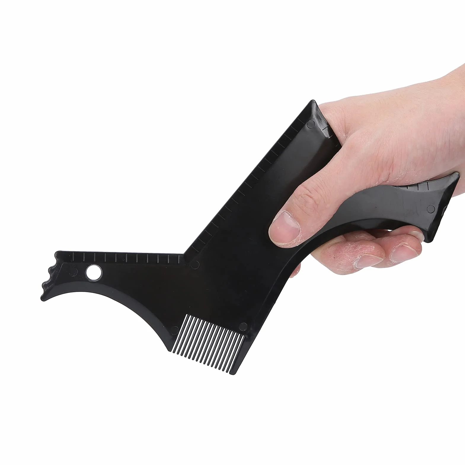 Strumenti per Modellare la Barba, Pettine Barba Uomo, Guida di Bellezza per Barba, Pratico Modello in Plastica per Taglio Perfetto e Rifinitura della Barba, Leggero e Portatile