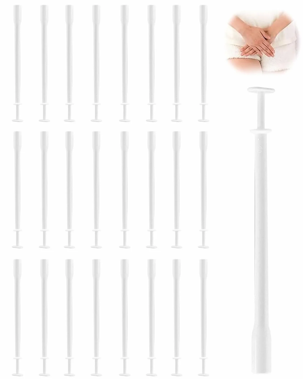 25 pezzi Applicatori Vaginali Monouso, Lubrificante Personale Applicatore, Vaginale Sparatutto Siringa Aiuti Sanitari Strumenti Pacchetto Individuale