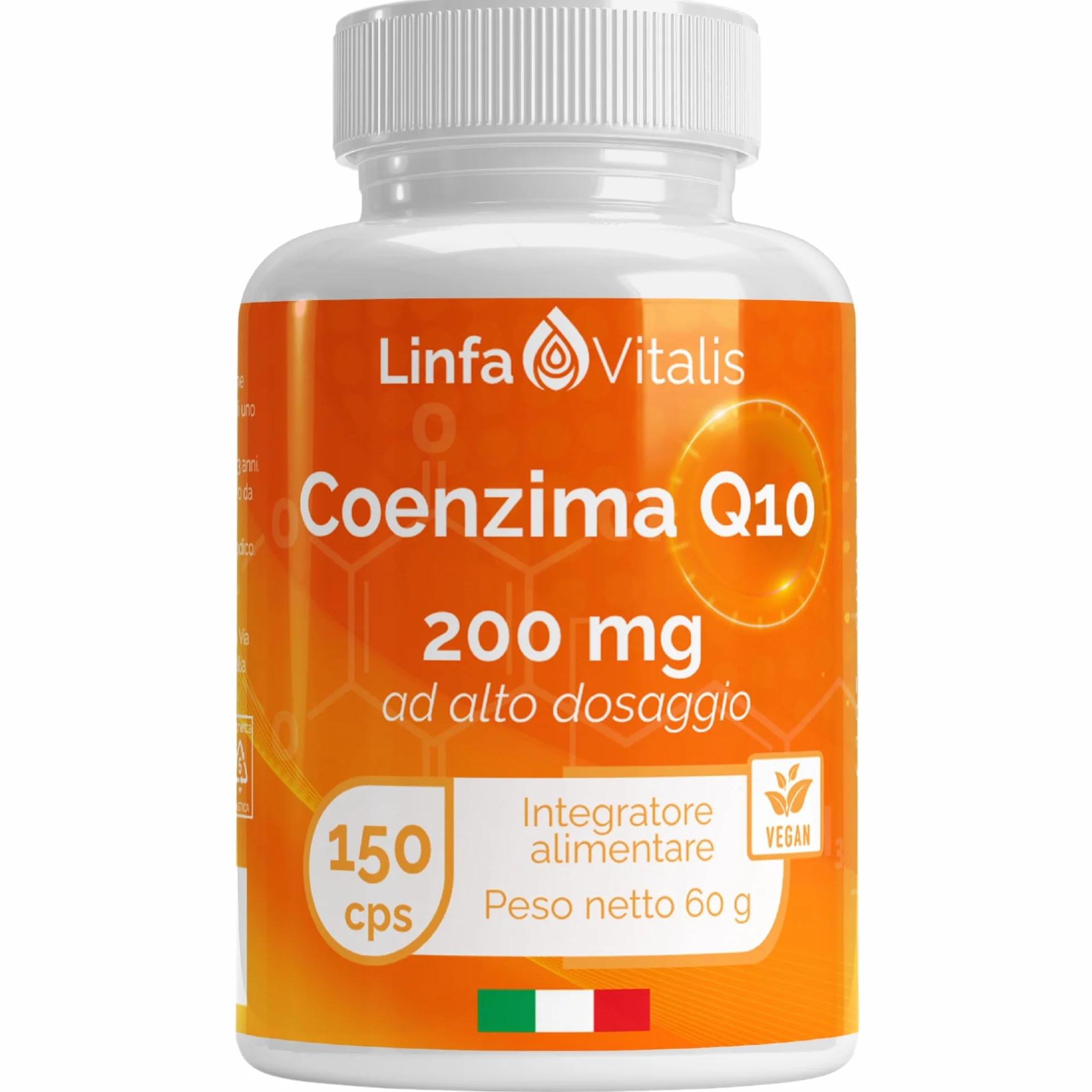 Coenzima Q10 Ubiquinone 200mg 150 Capsule Vegane - Integratore CoQ10 Altamente Biodisponibile - Antiossidante, Antiage, Energia, Sistema Immunitario
