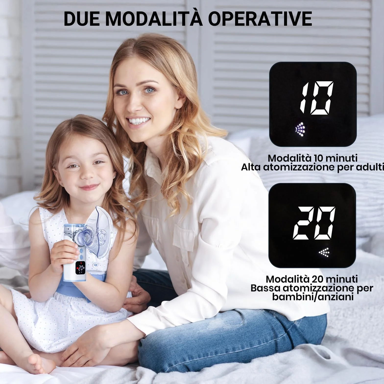Aerosol Portatile Silenzioso HITHINKMED, Macchina Aerosol Ultrasuoni Ricaricabile USB-C con Display Digitale e Funzione di Pulizia Automatica Inalatore
