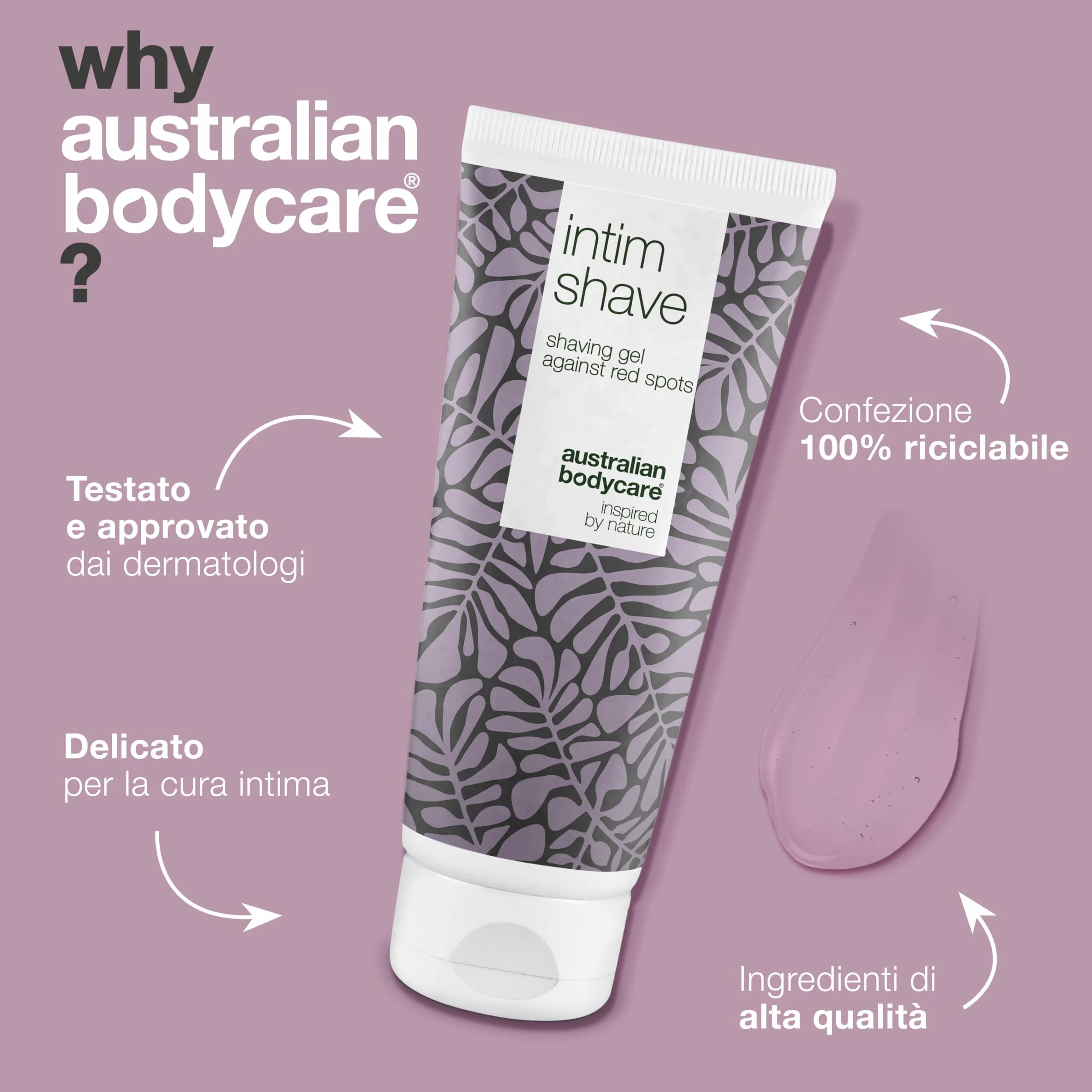 Australian Bodycare Intim Shave 200ml Crema depilazione intima tea tree oil peli incarniti irritazioni rasoio Gel rasatura inguinale bikini