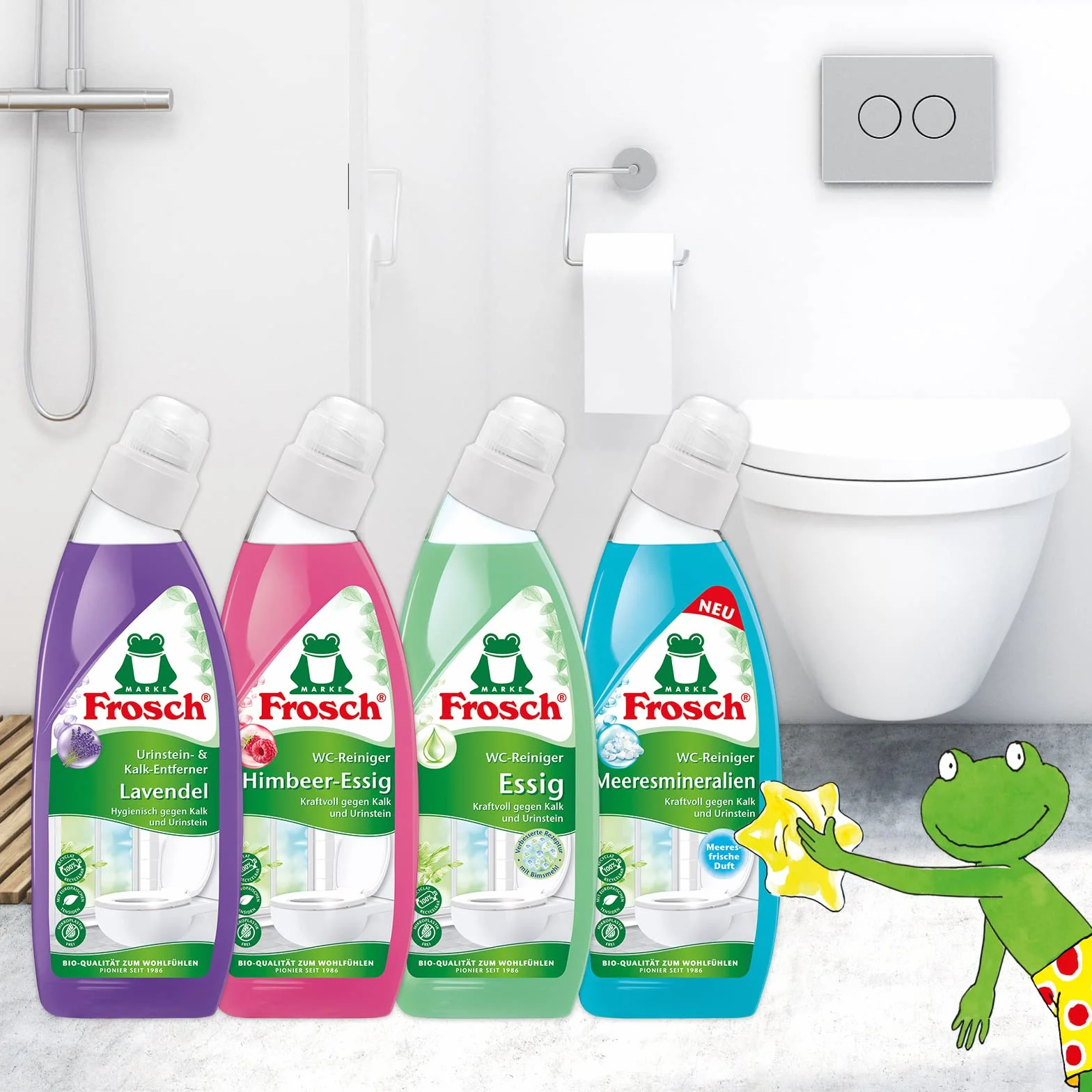 Frosch Detergente per WC, limone, 0,75 l