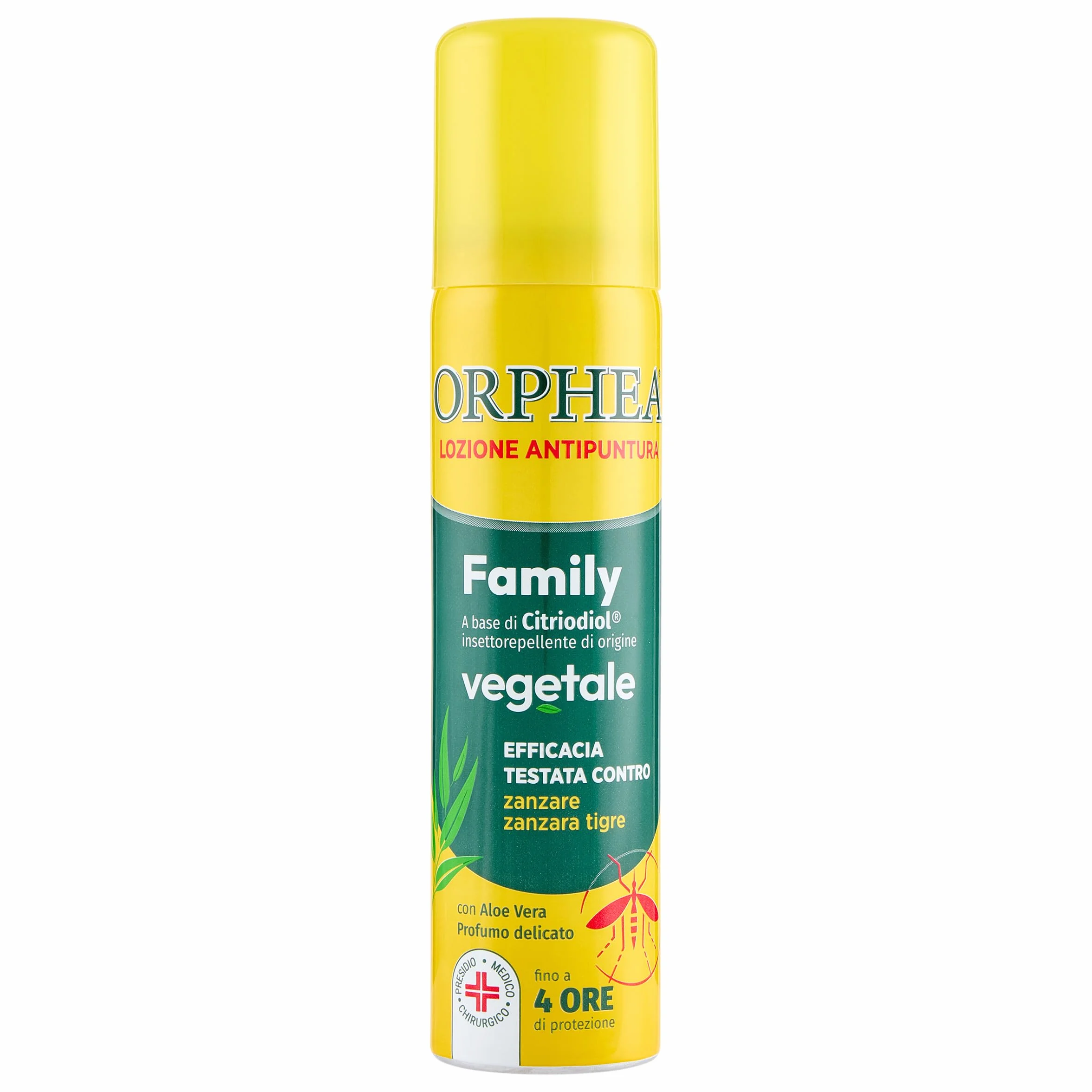 Orphea Lozione Antipuntura, Insettorepellente di Origine Vegetale, Senza Alcool, Con Aloe Vera - 75 ml