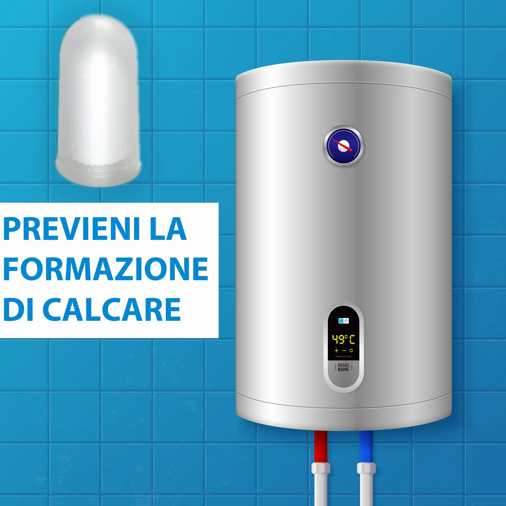 Cartucce Polifosfati per Caldaia Ricarica Universale 10 Pastiglie Anticalcare Anticorrosivo