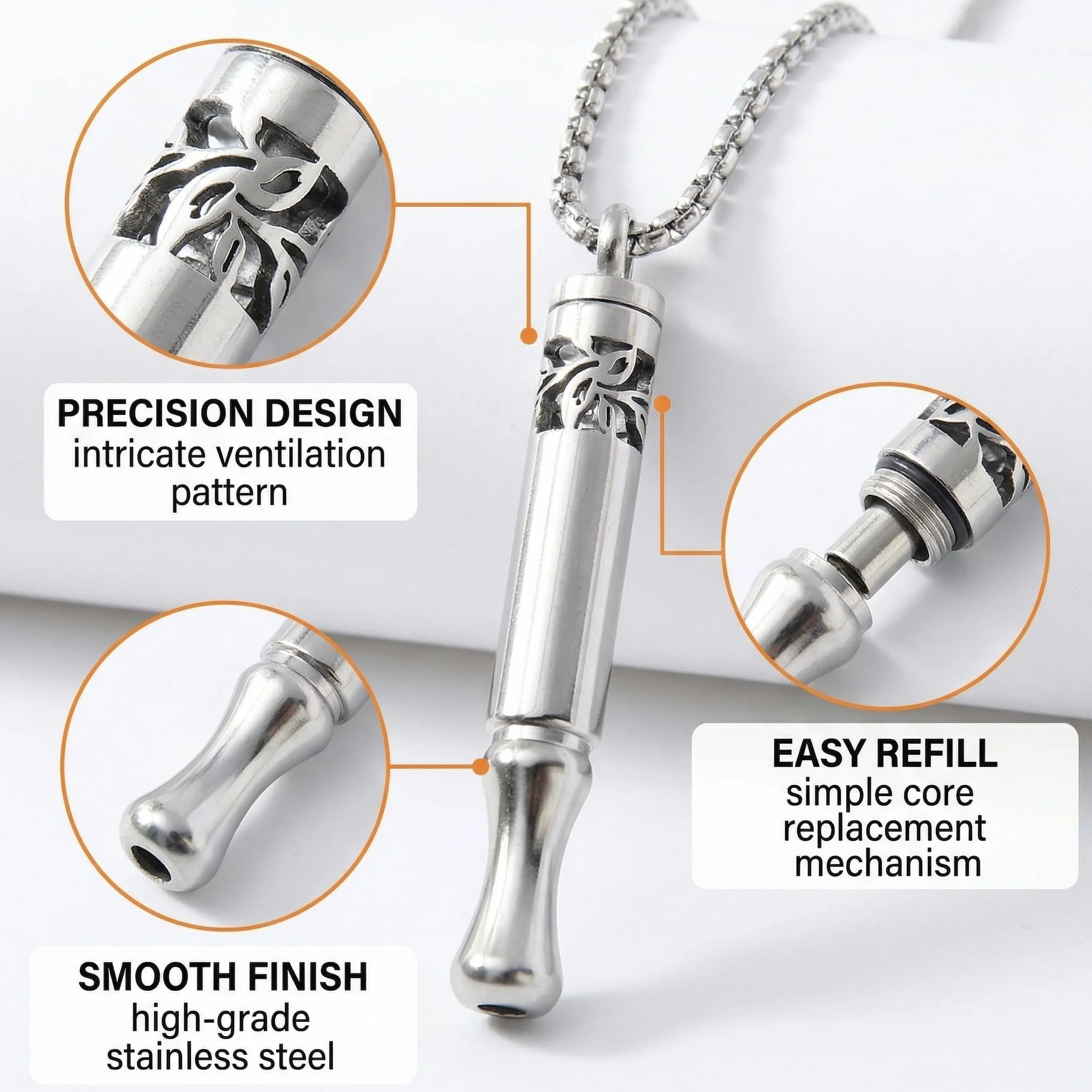 Inalatore Collana 1 Pezzo 9 Ricambi Cotone Filtri Bianchi Oli Essenziali Compatibili Diffusori Personali