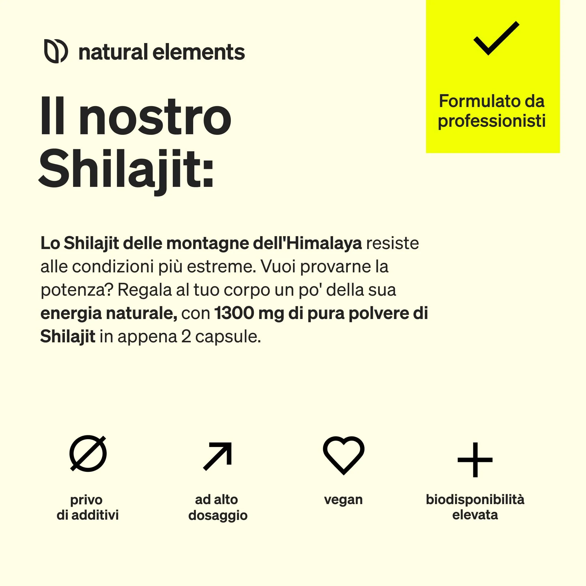 Integratore di Shilajit 1300 mg per Dose - 120 Capsule Vegane - Privo di Additivi - Prodotto in Germania e Testato in Laboratorio