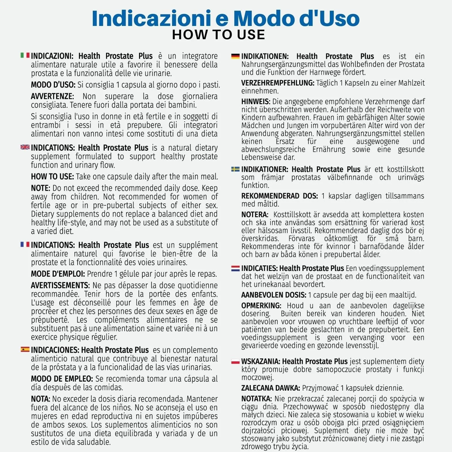 Health Prostate Plus Integratore Prostata e Vie Urinarie Maschili 120 capsule Serenoa Repens Licopene Selenio