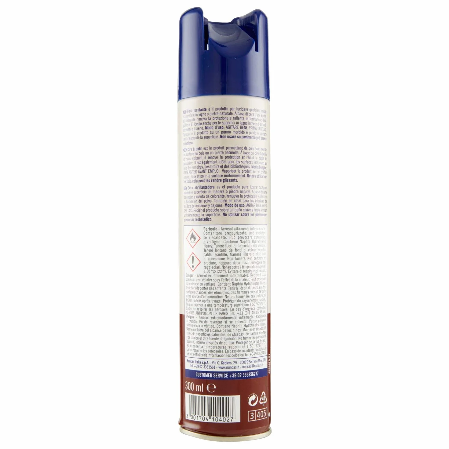 Nuncas Livax Cera Lucidante Spray Legno 300ml