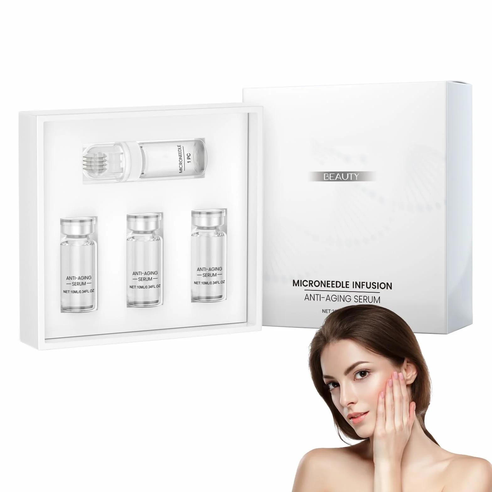 Sistema di Microinfusione Viso e Labbra con Acido Ialuronico Intensivo, Idratante e Antirughe