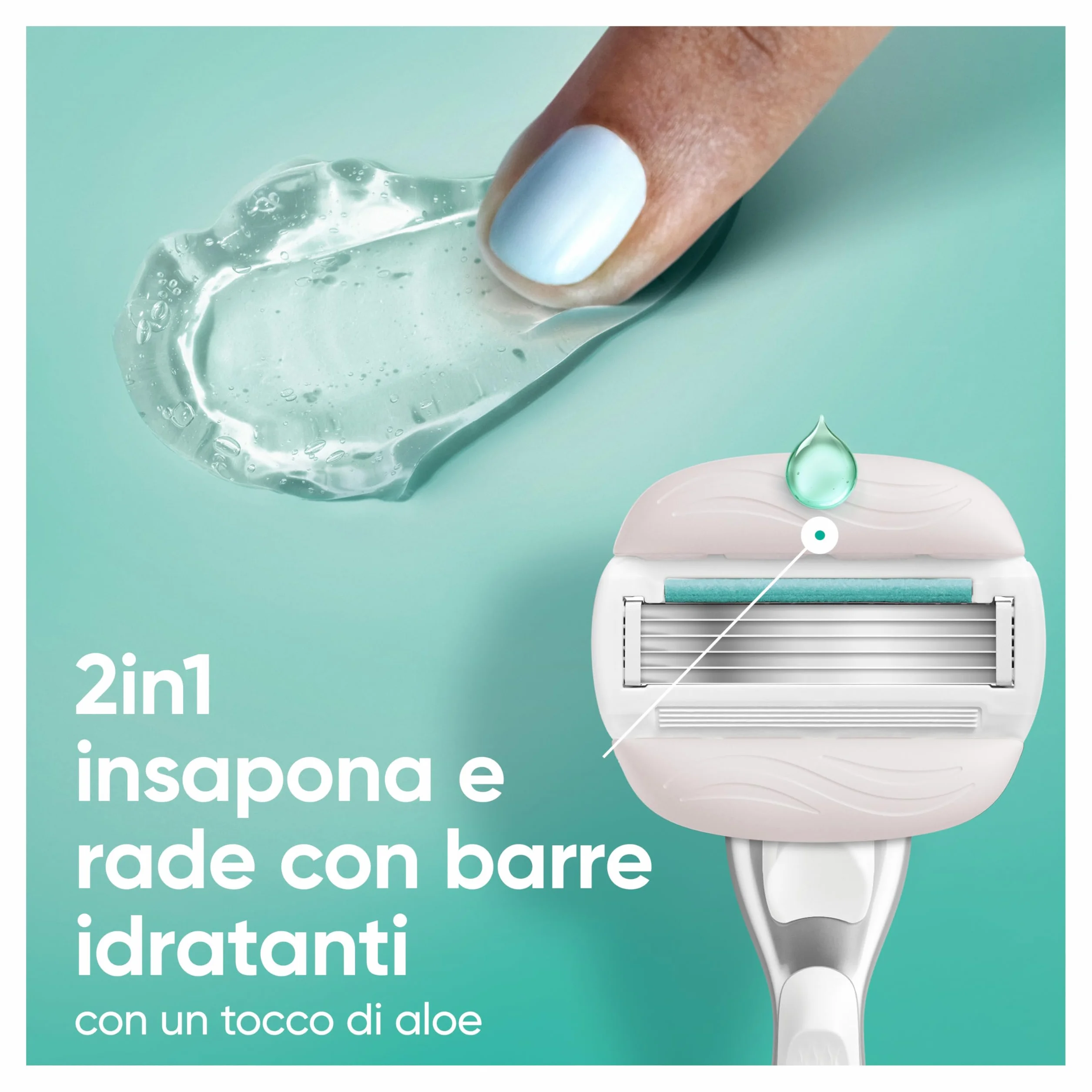 Gillette Venus Comfortglide Sensitive 10 Lamette di Ricambio a 5 Lame per Rasoio Donna