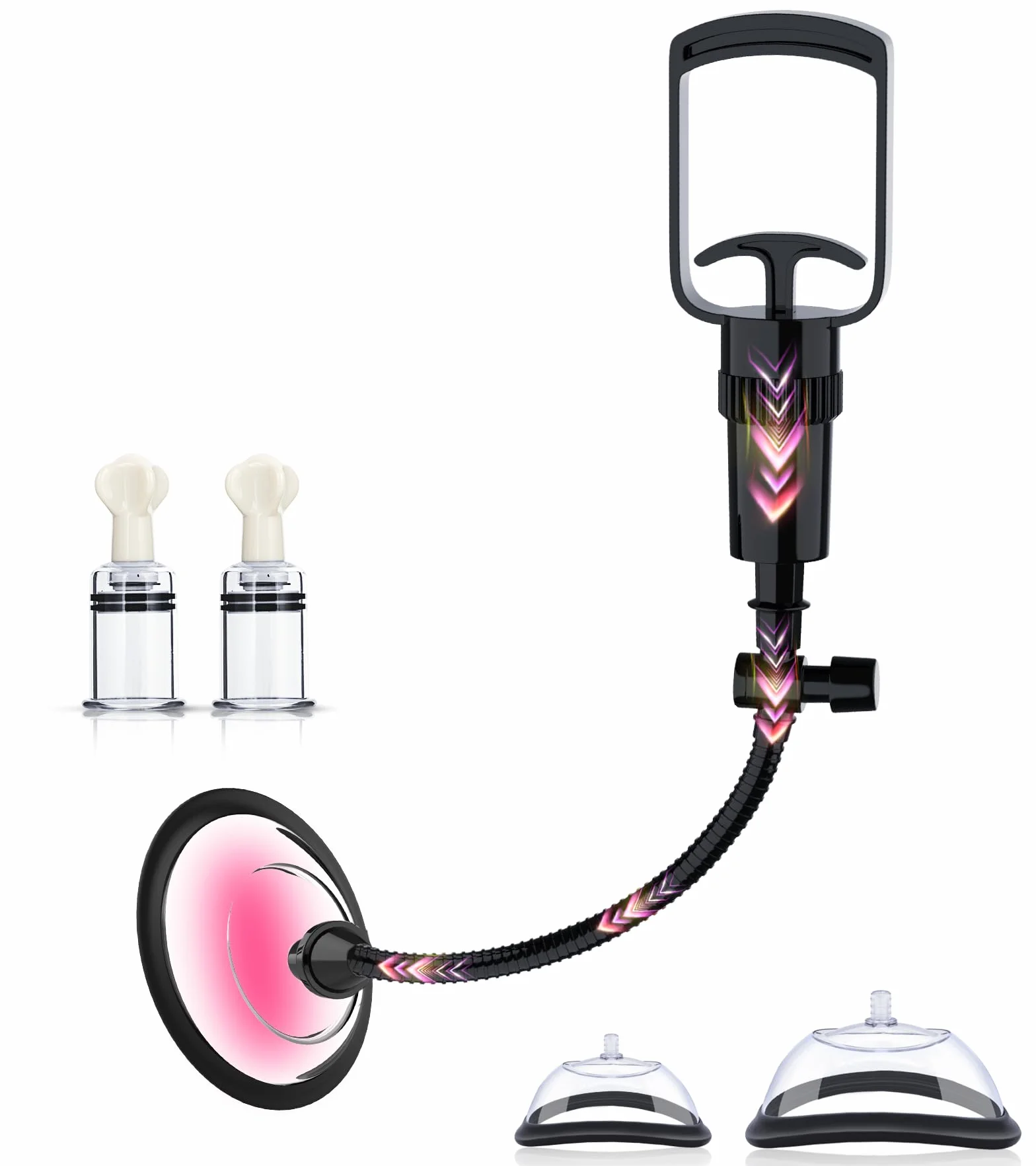 Succhia Clitoride per Donna, Kit Pompa Vulvare con Ventose per Clitoride e Capezzoli - Stimolatore Clitoride, Giocattoli Sessuali Donna con Forte Suzione per Piacere Femminile e di Coppia BDSM