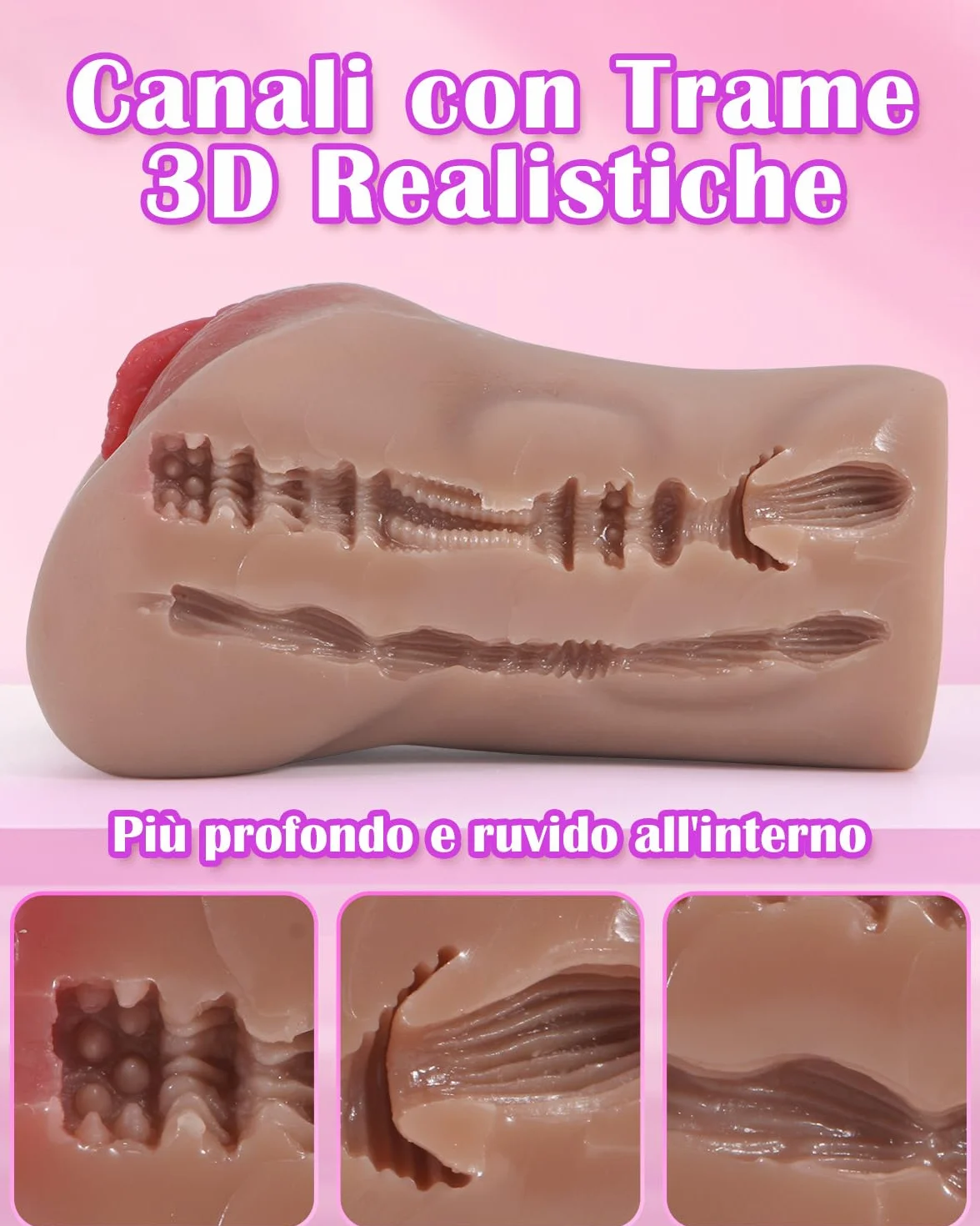 Masturvatore per Uomo Realista con Accesso Vaginale e anale | Masturbatore Sex Toys Sextoysys Uomo | Figa/Vagina Finta Sexy Toys Sessuali per Uomini