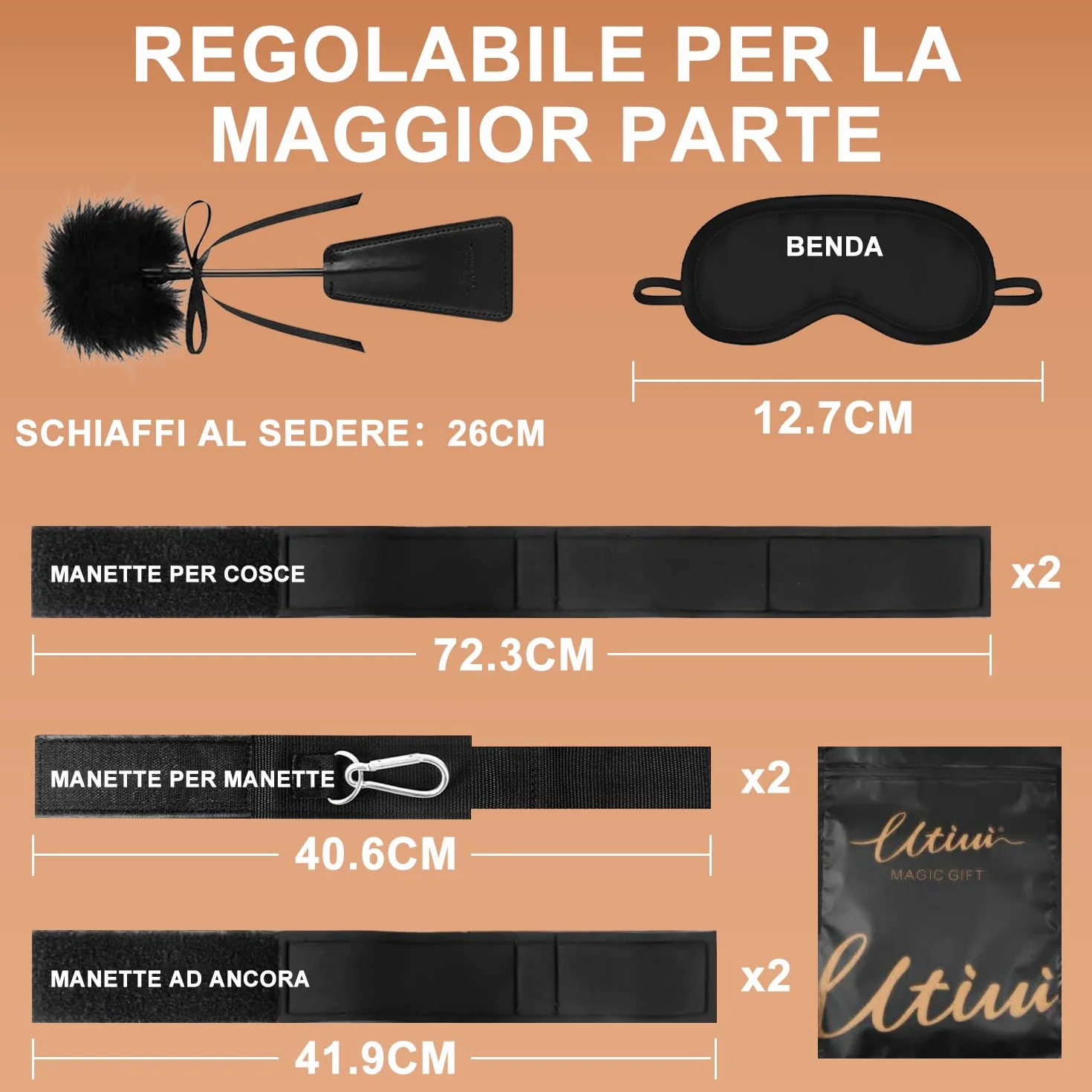 Manette in Modello Nero, Progettato Appositamente Per Le Coppie, Completo Regolabile, Adatto Sia Per Lui Che Per Lei Kit Accessorio Uomo Donna (nero)