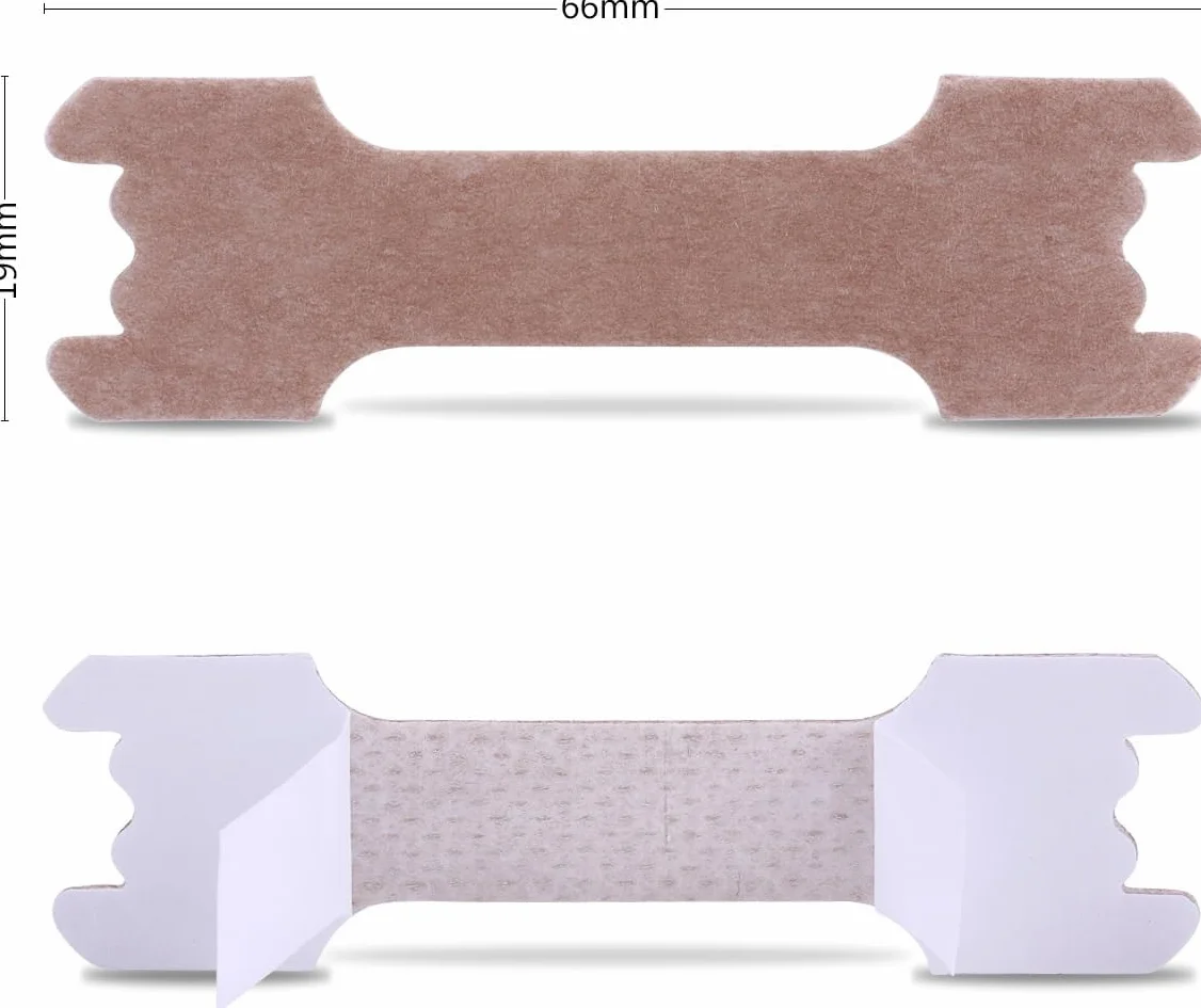 Incutex 100 Pezzi Cerotti Nasali Antirussamento, Strisce Patch Nasali, Taglia L (66×19 mm), Beige