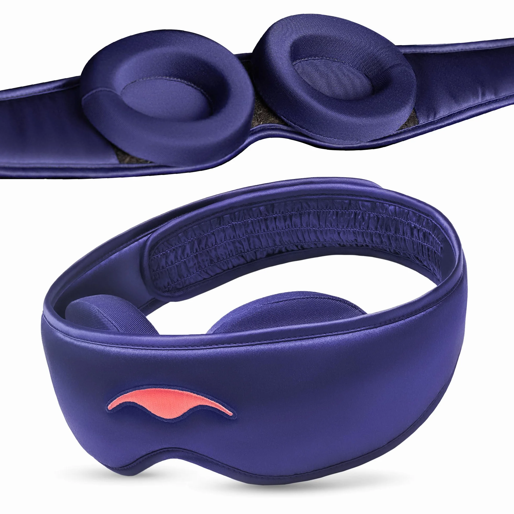 Manta Silk - Mascherina per dormire in seta di lusso con coppe per gli occhi in pura seta, delicata su pelle e capelli, traspirante, con vestibilità affusolata per il massimo comfort
