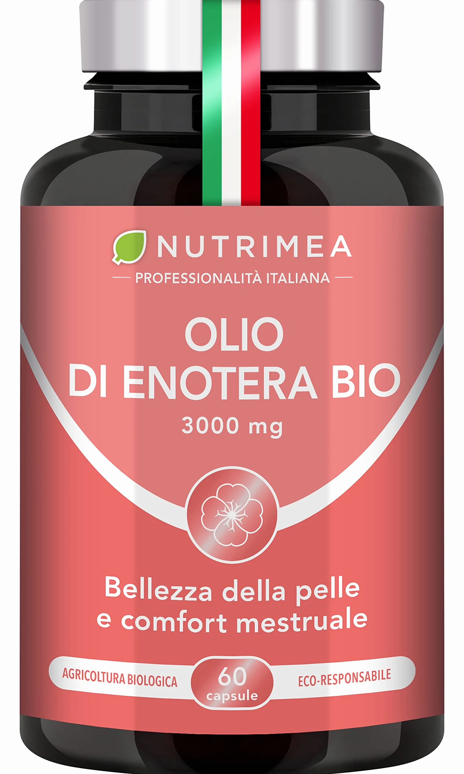 Olio di Enotera BIO 3000 mg GLA 270 mg Spremuto a freddo 60 capsule