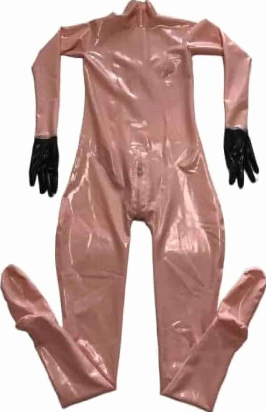 Guanti Fetish Tuta In Lattice Rosa Su Misura 3d Con Cerniera Invisibile Sul Cavallo Posteriore Colore Della Carne XX-Grande