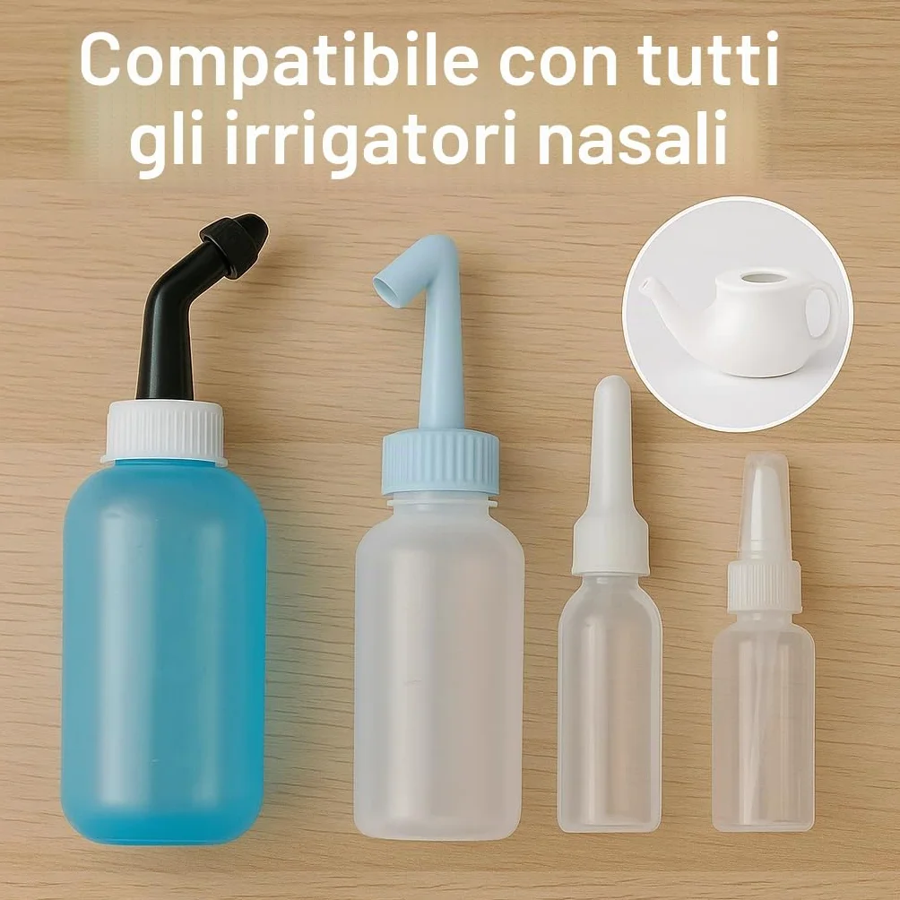 Soluzione Fisiologica per Irrigazione Nasale 60 Bustine 2,7 g – Lavaggi Nasali Adulti e Bambini