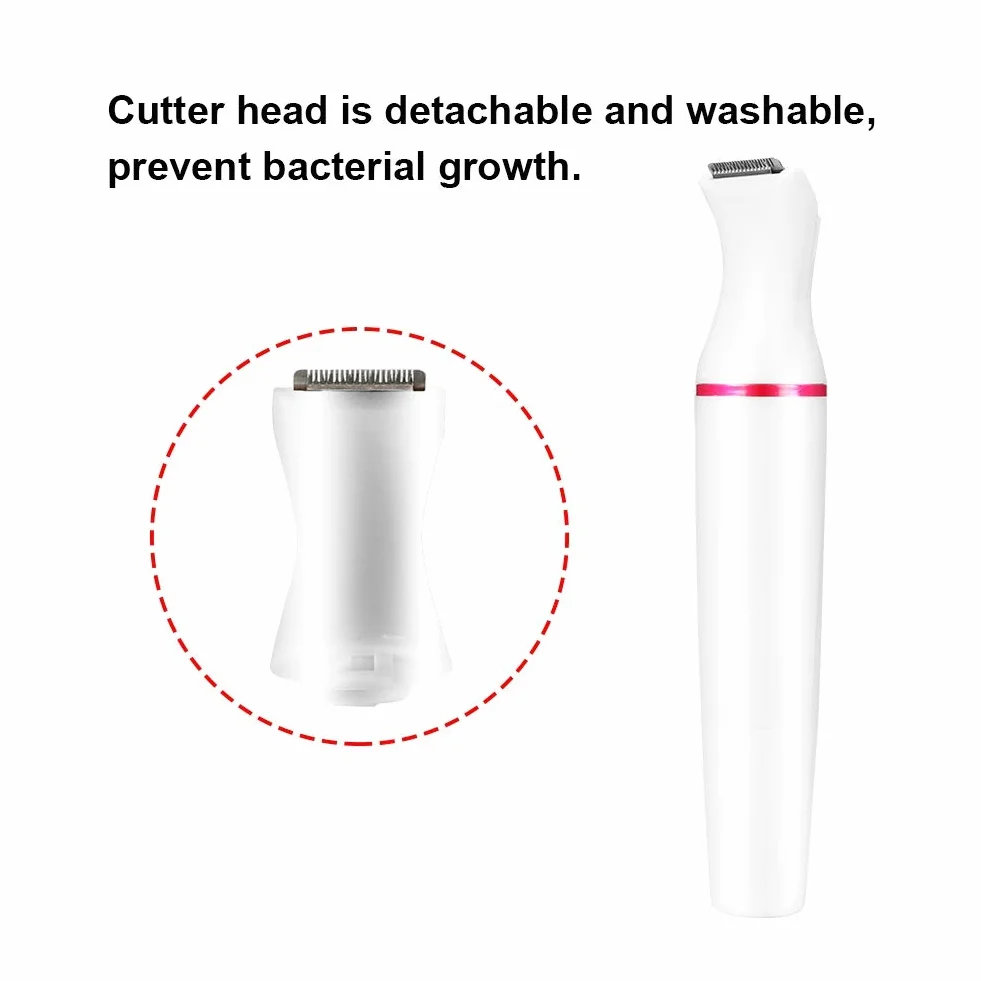 Rasoio elettrico 4-in-1 per capelli, naso e bikini donna