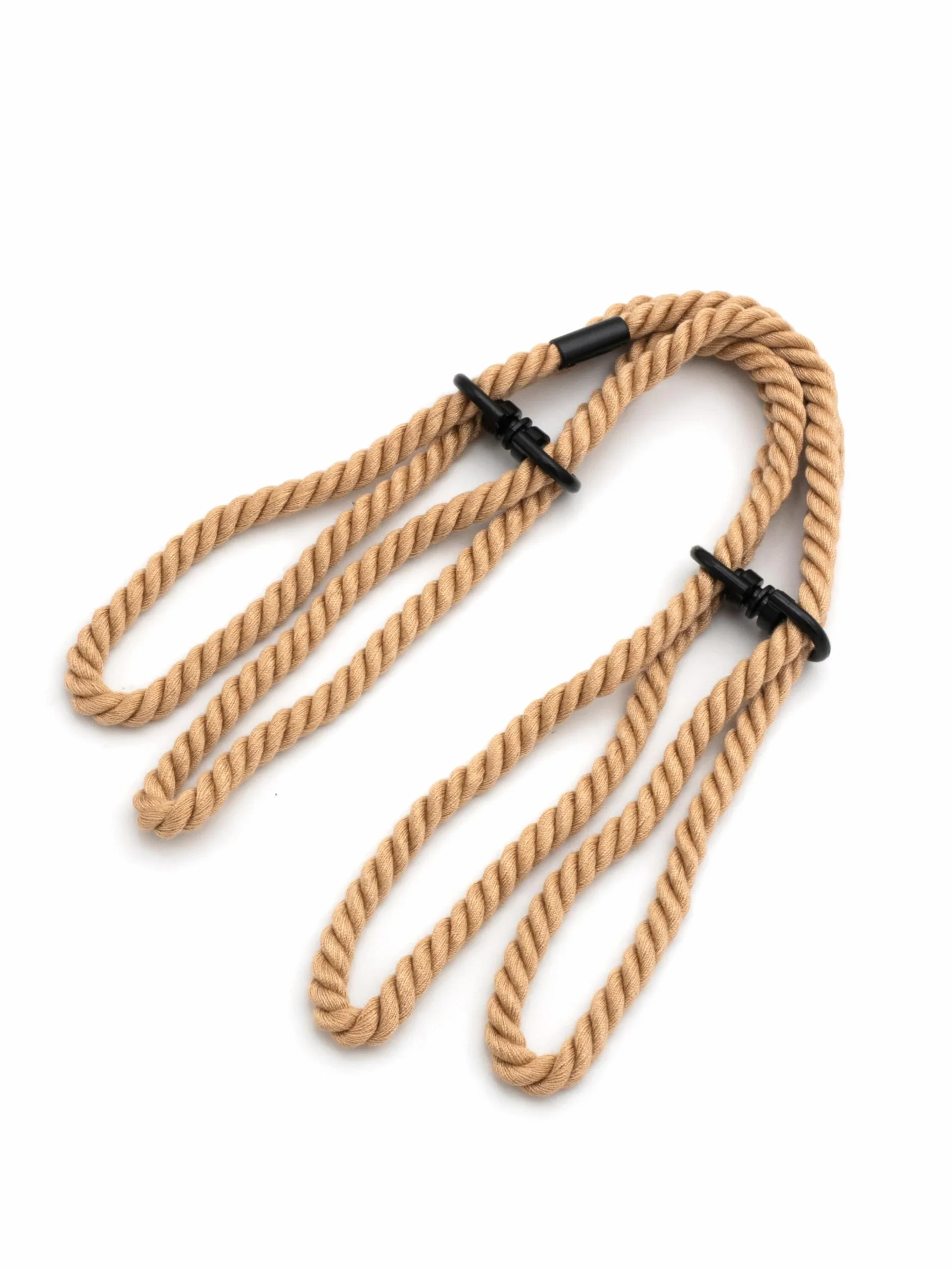 BONDAGERIE Manette in Corda, per polsi, in cotone morbido Colore: Beige