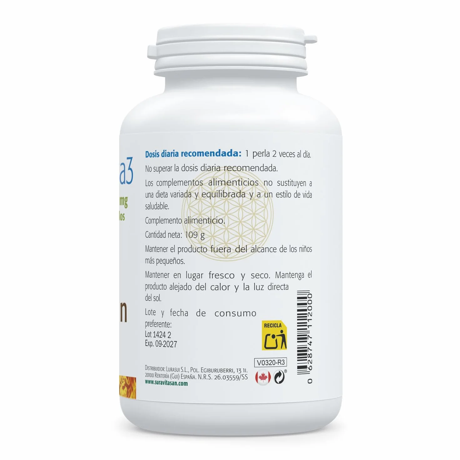 SURA VITASAN EPA OMEGA 3 1414 MG 60 PERLAS