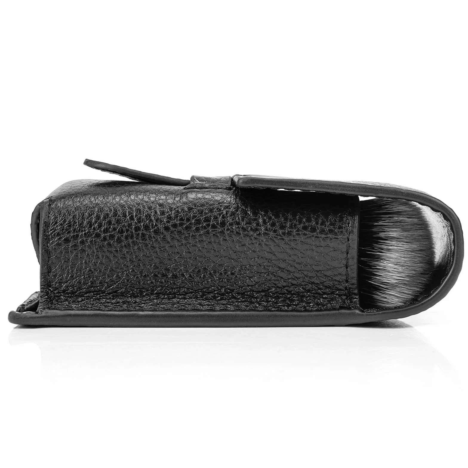 Linkidea Custodia da Viaggio per Pennelli da Barba, Borsa Organizer Portatile, Supporto Compatto Compatibile con Pennelli da Barba di Piccole Dimensioni (Nero)