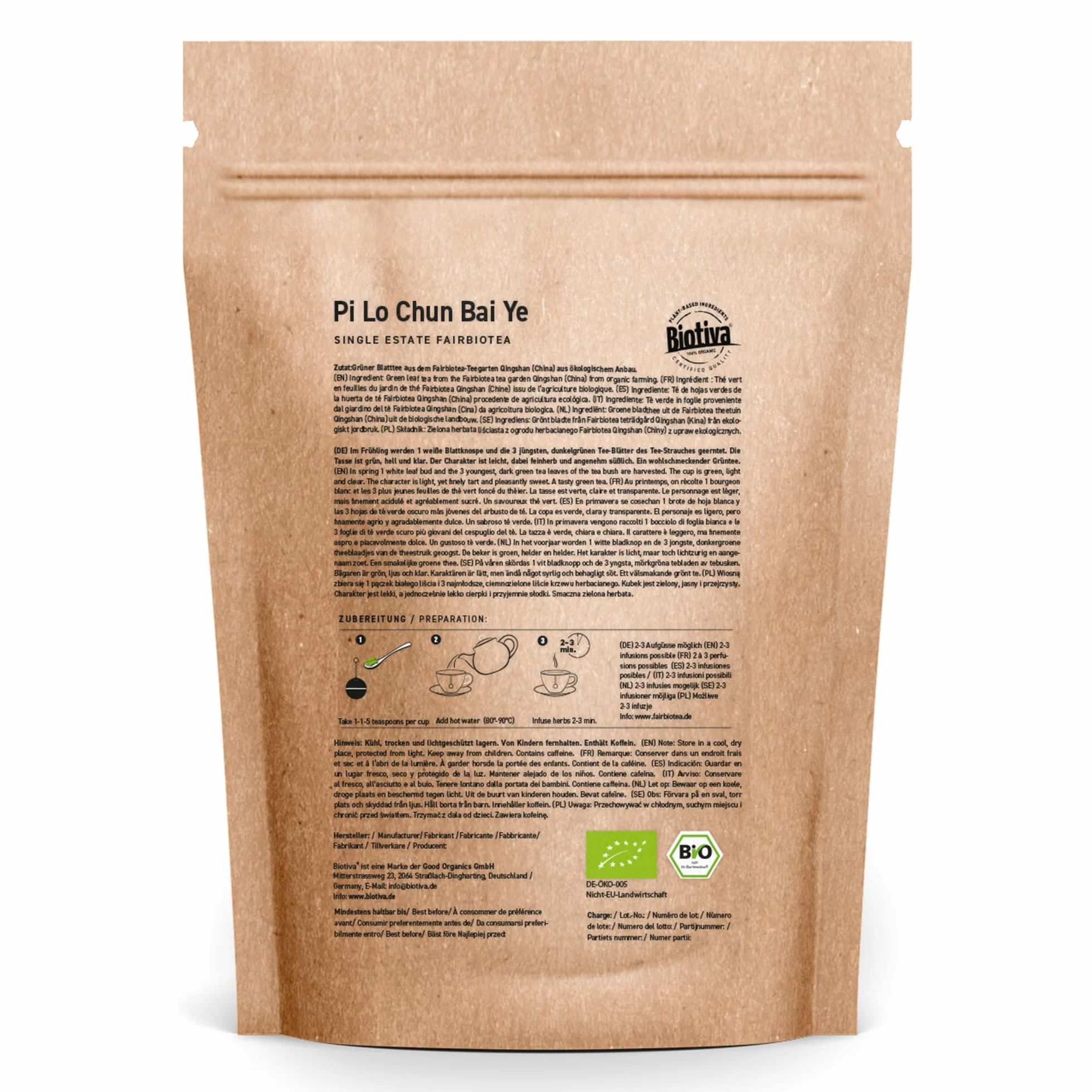 Tè verde Pi Lo Chun 100g Bio | Biotiva