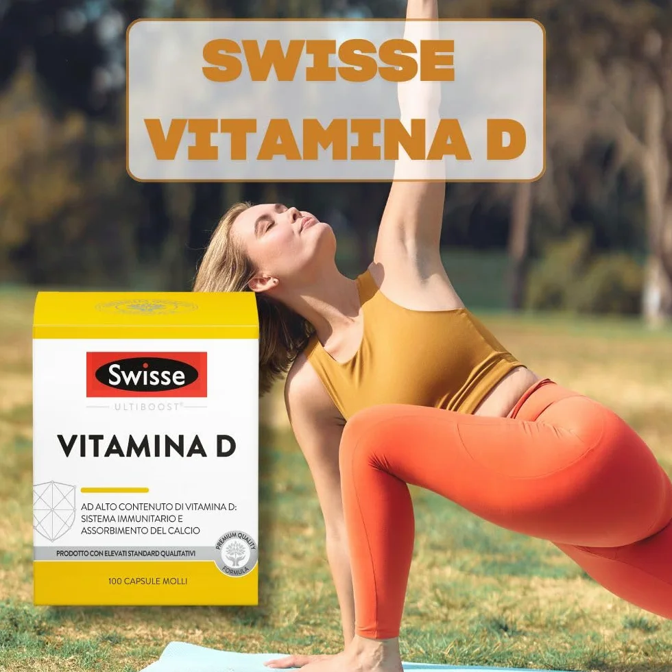 SWISSE Ultiboost- Vitamina D 2000 UI, Integratore Difese Immunitarie Adulti, Integratori Alimentari Donna e Uomo con vitamina D3 per Mantenimento Ossa e Denti Sani, Made in Italy, 100 Capsule Molli