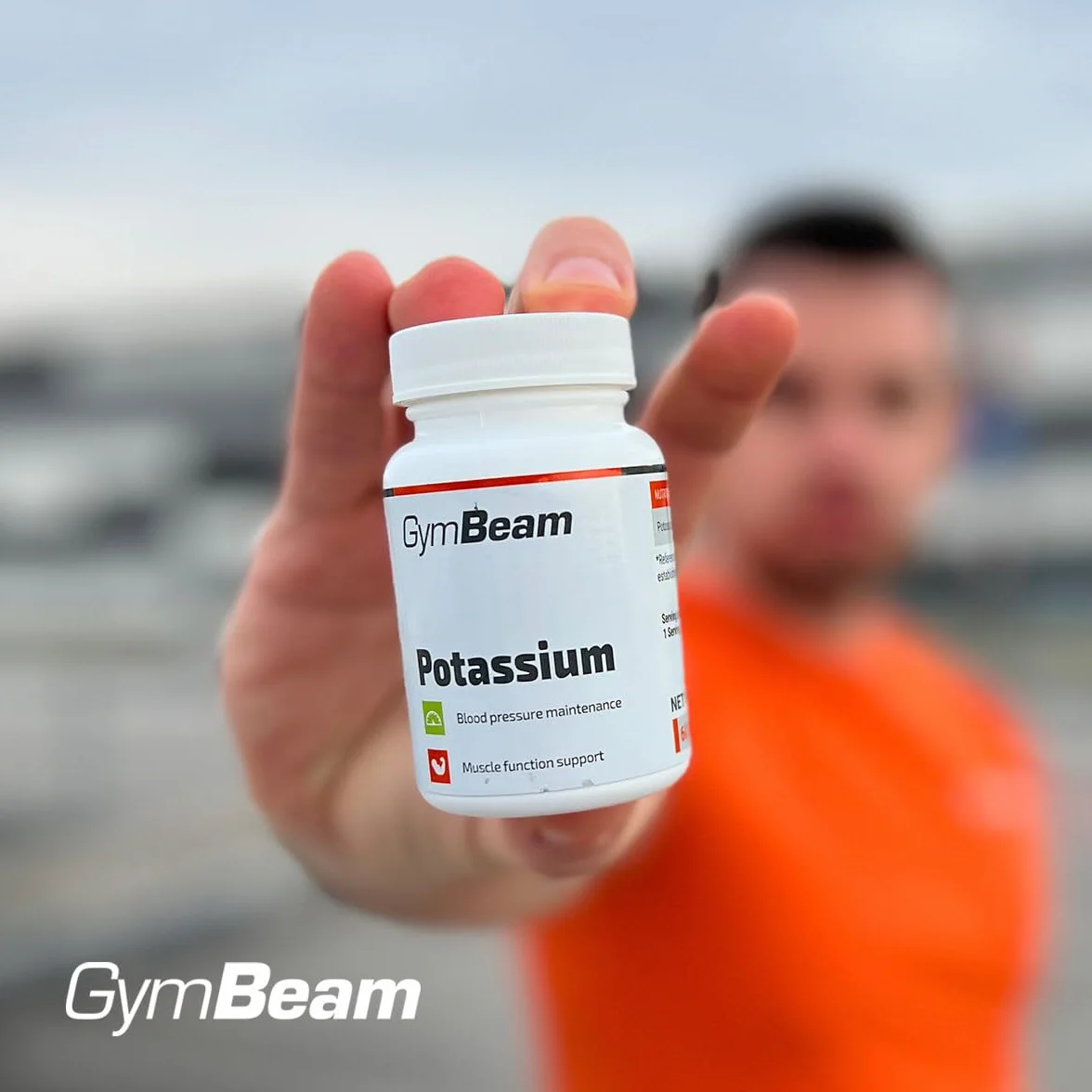 GymBeam Integratore di Potassio 60 cps, 300mg per Capsula, Citrato di Potassio per Funzionalità Mentali Ottimali e Normali Livelli di Pressione Sanguigna, Favorisce la Funzionalità Muscolare