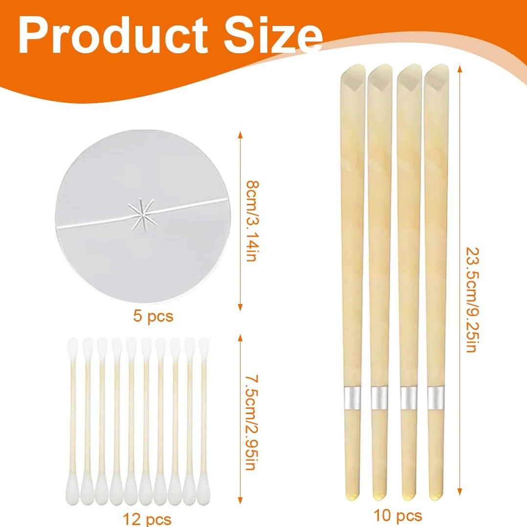 XPEX 1 Pezzo Candele per Orecchie Set,Coni Orecchie Cerume, Naturali Candele Dell'orecchio,Per la Pulizia Delle Orecchie,Con 5 Dischi Protettivi e 12 Tampone di Cotone