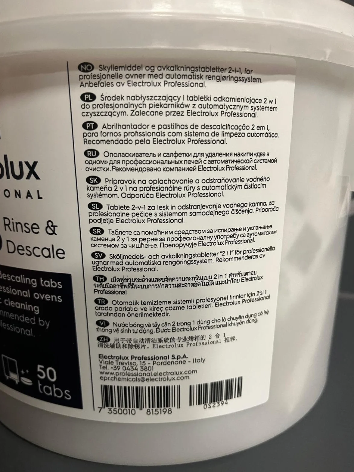 Electrolux Professional - Detergenti Solidi - C22 Cleaning Tab e C25 Rinse & Descale Tab