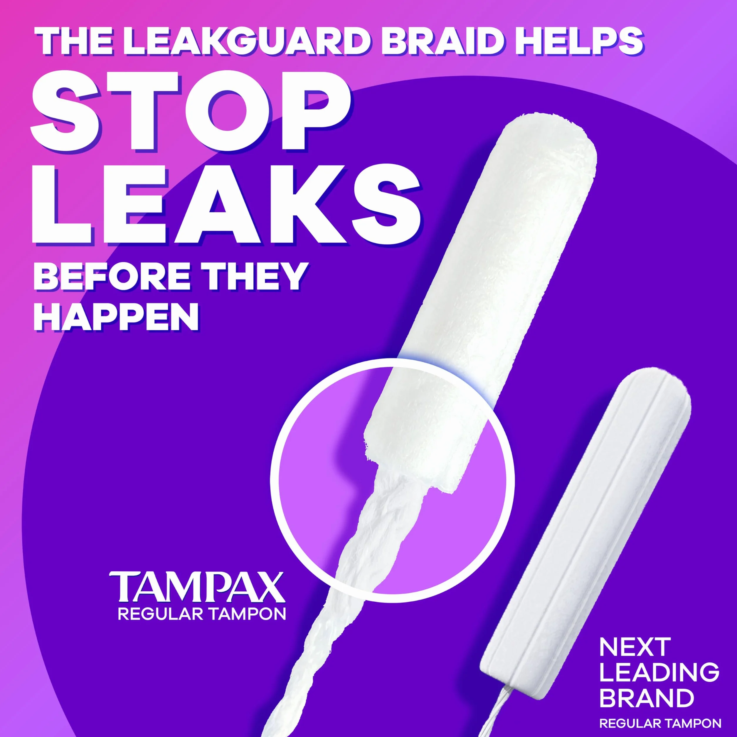Tampax Radiant Tampons Multi Pack LeakGuard, assorbenza leggera/regolare, 78 pezzi