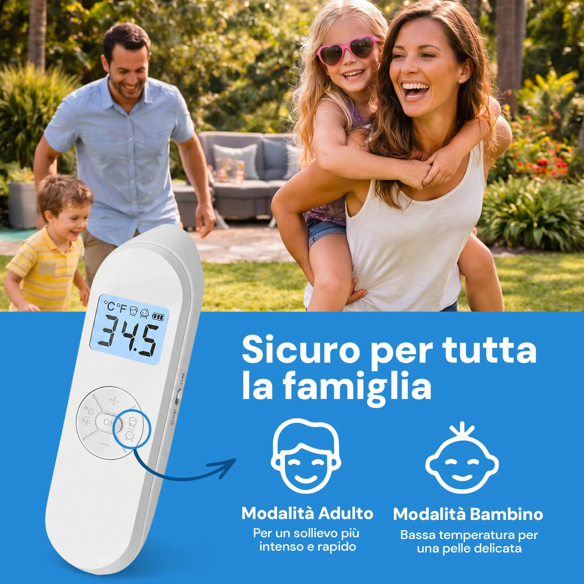 Dopo Puntura Zanzare Bambini e Adulti Antipuntura Elettronico Calore Regolabile 30-55°C LCD