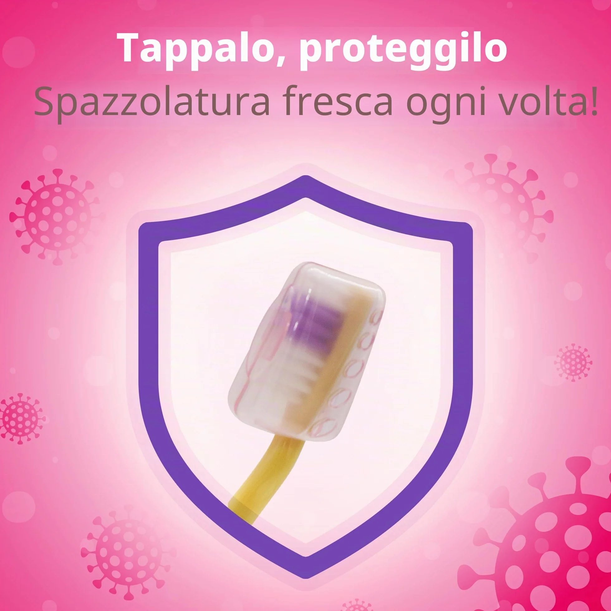 Spazzolino da denti Princess con tappo di protezione, ventosa, manico comodo e setole morbide per bambini
