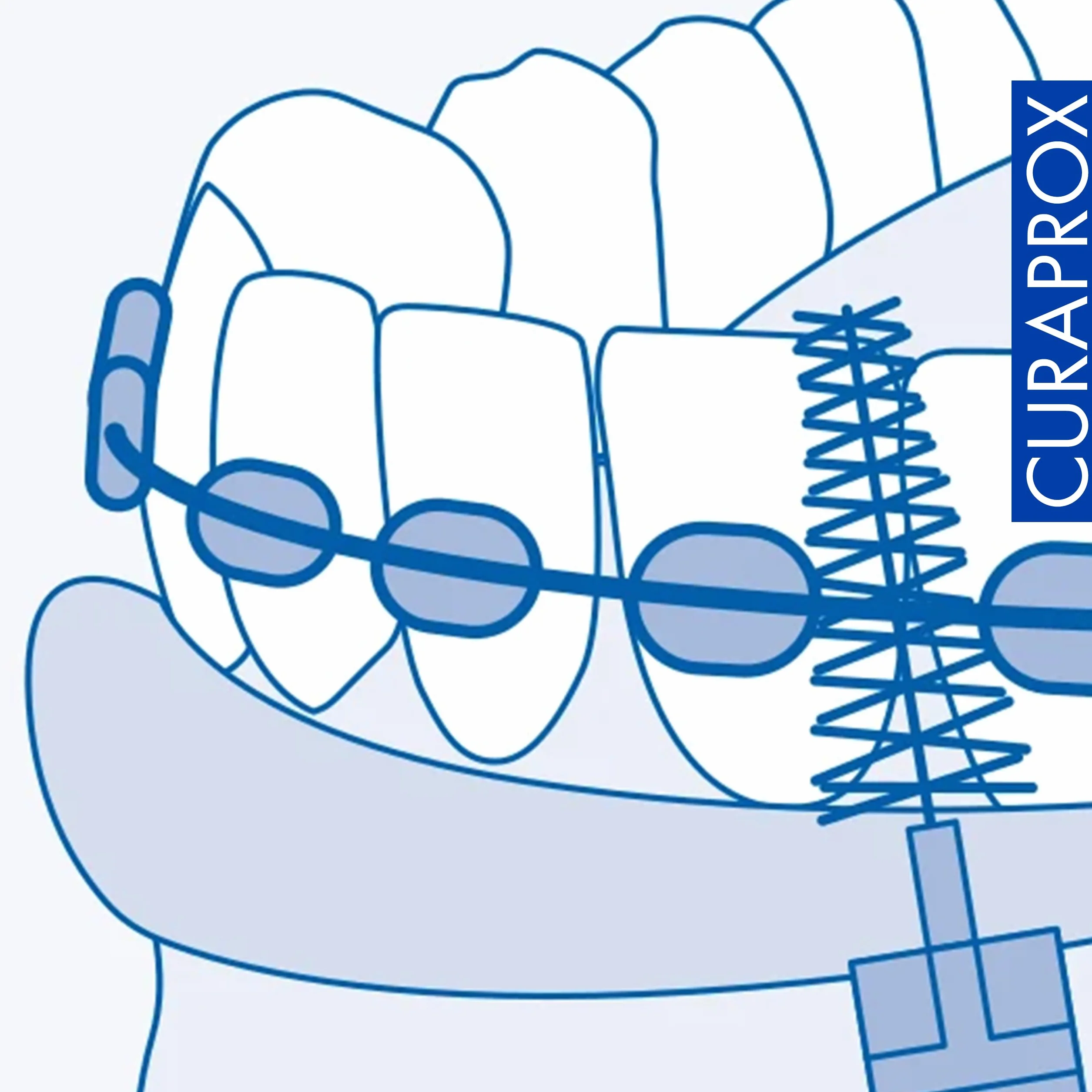 Curaprox Spazzolino interdentale Refill Ortho-Size 14 4-Pack Arancione