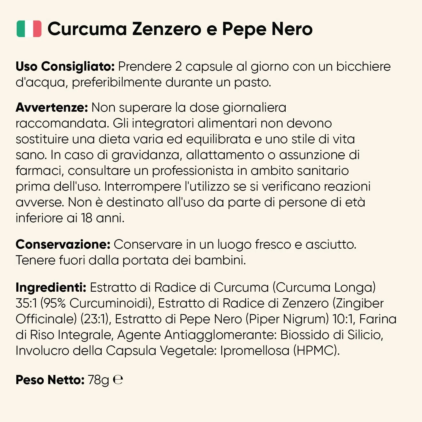 Curcuma Piperina Zenzero Integratore 3200mg 120 Capsule Vegane con Pepe Nero